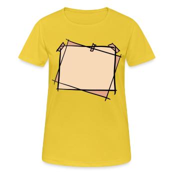Cadres photo / Cadres photo pour de beaux souvenirs - T-shirt respirant Femme - jaune soleil - Devant - AI Model Female 172 dark (172cm)