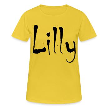 Lilly - Frauen T-Shirt atmungsaktiv - Sonnengelb - Vorne - AI Model Female 172 dark (172cm)