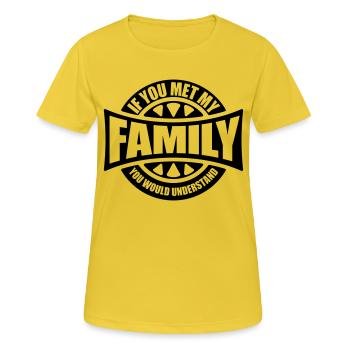 vous comprendriez citation - T-shirt respirant Femme - jaune soleil - Devant - AI Model Female 172 dark (172cm)