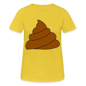 Shit Kacke Kot Scheiße - Frauen T-Shirt atmungsaktiv - Sonnengelb - Vorne - AI Model Female 172 dark (172cm)