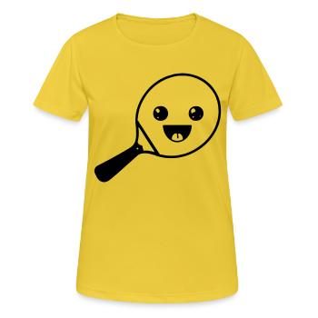 Table tennis racket Tennis racket with face - Women's Breathable T-Shirt - sunshine - Front - AI Model Female 172 dark (172cm)