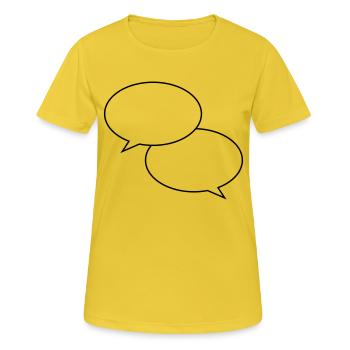 Ballons - T-shirt respirant Femme - jaune soleil - Devant - AI Model Female 172 dark (172cm)