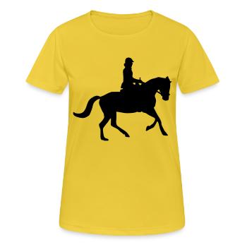 cavalier - T-shirt respirant Femme - jaune soleil - Devant - AI Model Female 172 dark (172cm)