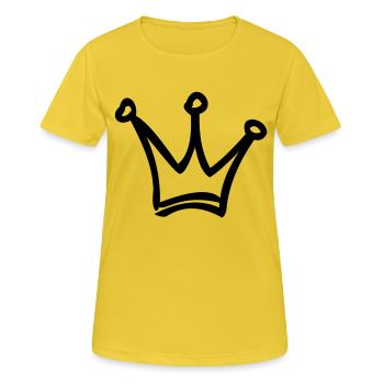 krone - Frauen T-Shirt atmungsaktiv - Sonnengelb - Vorne - AI Model Female 172 dark (172cm)