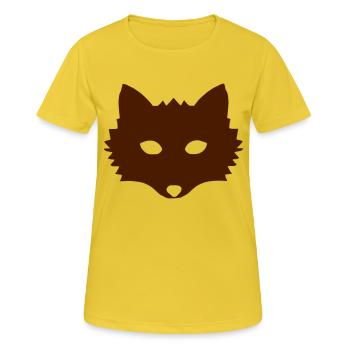 Fuchs einfarbig - Frauen T-Shirt atmungsaktiv - Sonnengelb - Vorne - AI Model Female 172 dark (172cm)