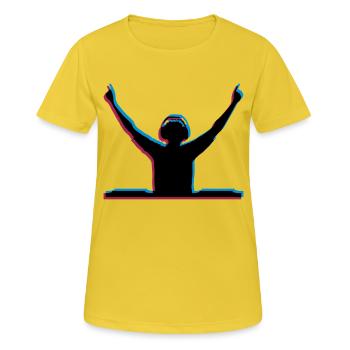 3D effect DJ - Women's Breathable T-Shirt - sunshine - Front - AI Model Female 172 dark (172cm)