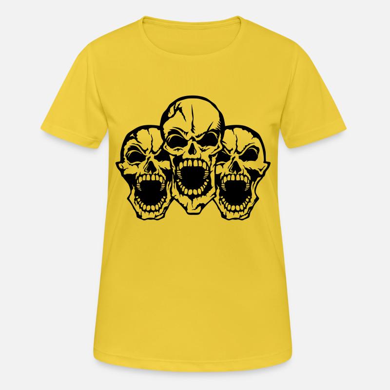 skull skull open mouth group - Women's Breathable T-Shirt - sunshine