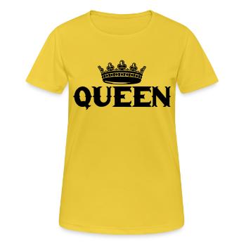 reine - T-shirt respirant Femme - jaune soleil - Devant - AI Model Female 172 dark (172cm)