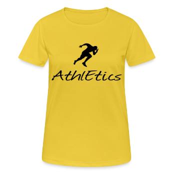 ATHLETICS - Frauen T-Shirt atmungsaktiv - Sonnengelb - Vorne - AI Model Female 172 dark (172cm)