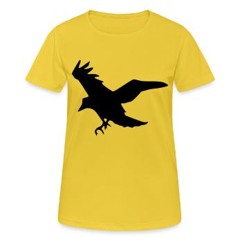 Rabe - Frauen T-Shirt atmungsaktiv - Sonnengelb - Vorne - AI Model Female 172 dark (172cm)