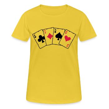 Poker Cards - Poker Cards - Women's Breathable T-Shirt - sunshine - Front - AI Model Female 172 dark (172cm)