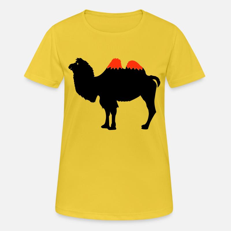 Silhouette de chameau - T-shirt respirant Femme - jaune soleil