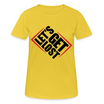 Lets Get Lost - Women's Breathable T-Shirt - sunshine - Front - AI Model Female 172 dark (172cm)