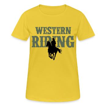 Western Riding Woman - Women's Breathable T-Shirt - sunshine - Front - AI Model Female 172 dark (172cm)
