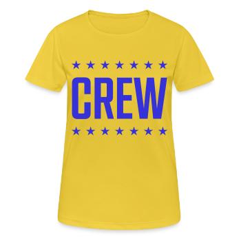 crew - Frauen T-Shirt atmungsaktiv - Sonnengelb - Vorne - AI Model Female 172 dark (172cm)