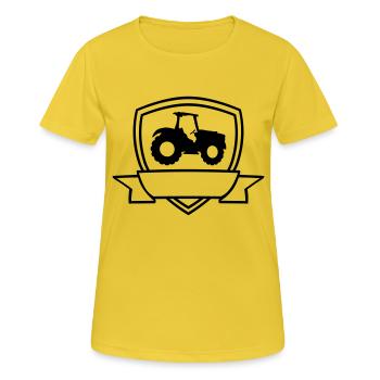 Tracteur Banner Shield - T-shirt respirant Femme - jaune soleil - Devant - AI Model Female 172 dark (172cm)