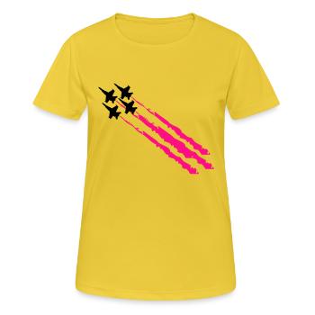 Tourbillon - T-shirt respirant Femme - jaune soleil - Devant - AI Model Female 172 dark (172cm)