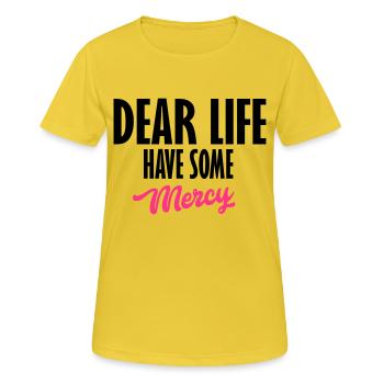 dear life - Women's Breathable T-Shirt - sunshine - Front - AI Model Female 172 dark (172cm)