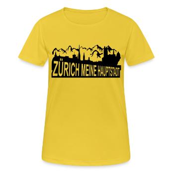 Zurich my capital - Women's Breathable T-Shirt - sunshine - Front - AI Model Female 172 dark (172cm)