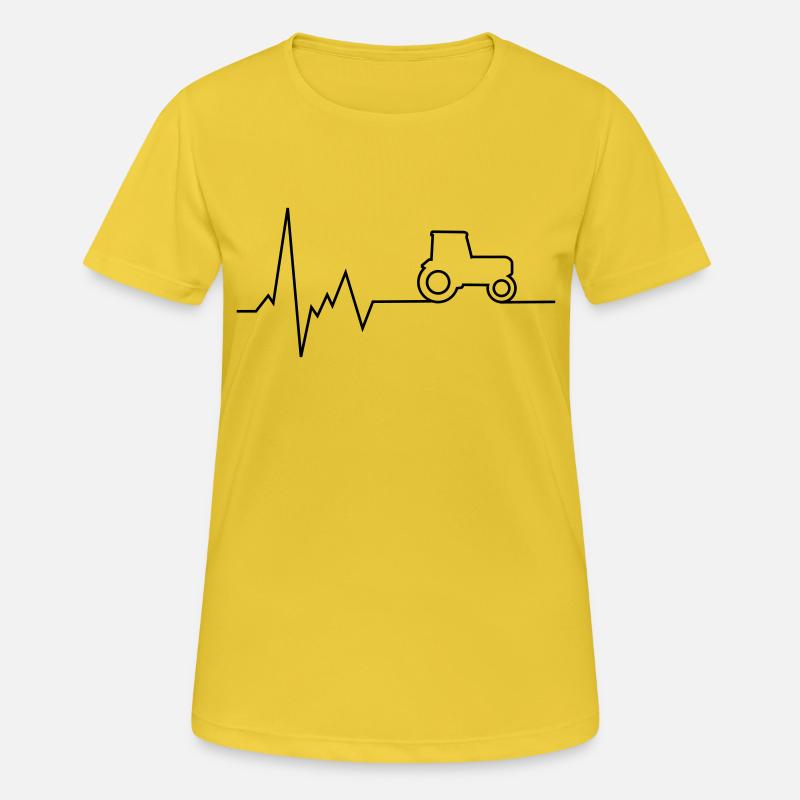 heartbeat tractor - Women's Breathable T-Shirt - sunshine