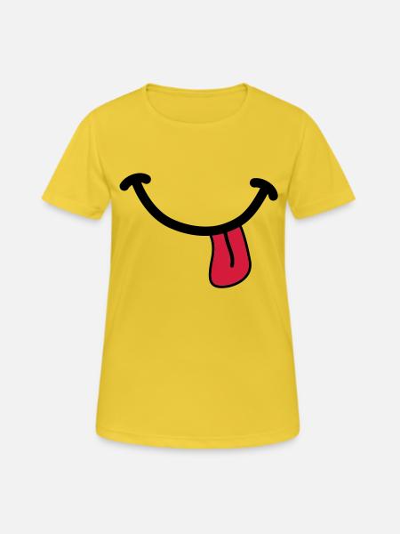 SMILEY - Women's Breathable T-Shirt - sunshine