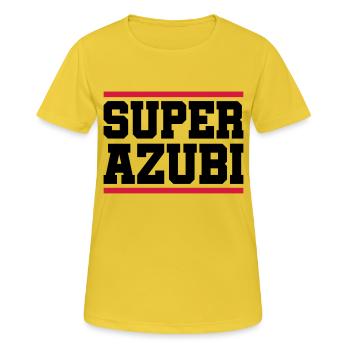 super azubi - Frauen T-Shirt atmungsaktiv - Sonnengelb - Vorne - AI Model Female 172 dark (172cm)