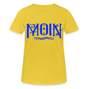 Par Moin - T-shirt respirant Femme - jaune soleil - Devant - AI Model Female 172 dark (172cm)