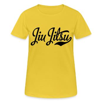 Jiu Jitsu - Frauen T-Shirt atmungsaktiv - Sonnengelb - Vorne - AI Model Female 172 dark (172cm)
