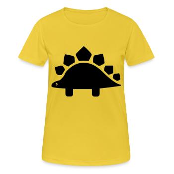 dino - Frauen T-Shirt atmungsaktiv - Sonnengelb - Vorne - AI Model Female 172 dark (172cm)