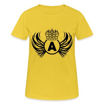 coat of arms A - Women's Breathable T-Shirt - sunshine - Front - AI Model Female 172 dark (172cm)