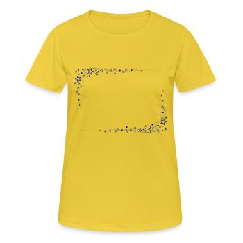 Sternrahmen Blau - Frauen T-Shirt atmungsaktiv - Sonnengelb - Vorne - AI Model Female 172 dark (172cm)