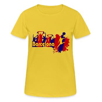 barcelona - Women's Breathable T-Shirt - sunshine - Front - AI Model Female 172 dark (172cm)