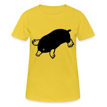 Maulwurf - Frauen T-Shirt atmungsaktiv - Sonnengelb - Vorne - AI Model Female 172 dark (172cm)