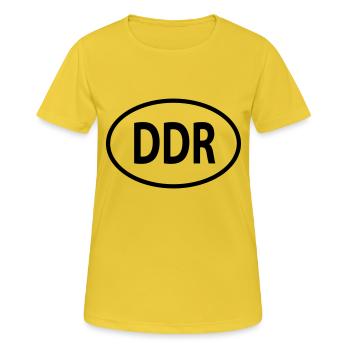 RDA - T-shirt respirant Femme - jaune soleil - Devant - AI Model Female 172 dark (172cm)