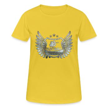 paintballing - Women's Breathable T-Shirt - sunshine - Front - AI Model Female 172 dark (172cm)
