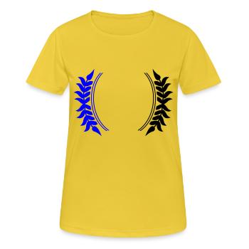 Wreath Symbol - Women's Breathable T-Shirt - sunshine - Front - AI Model Female 172 dark (172cm)