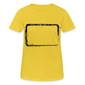 Cadre de course des brosses - T-shirt respirant Femme - jaune soleil - Devant - AI Model Female 172 dark (172cm)