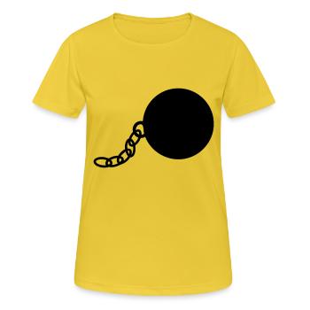 Boulet - T-shirt respirant Femme - jaune soleil - Devant - AI Model Female 172 dark (172cm)