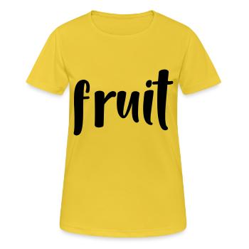 Obst - Frauen T-Shirt atmungsaktiv - Sonnengelb - Vorne - AI Model Female 172 dark (172cm)