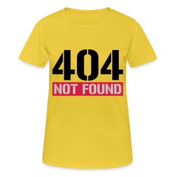 404 not found message - Women's Breathable T-Shirt - sunshine - Front - AI Model Female 172 dark (172cm)