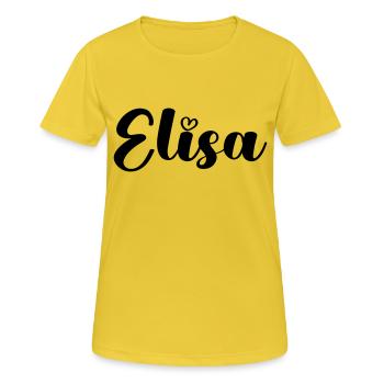 TEST ELISA - T-shirt respirant Femme - jaune soleil - Devant - AI Model Female 172 dark (172cm)