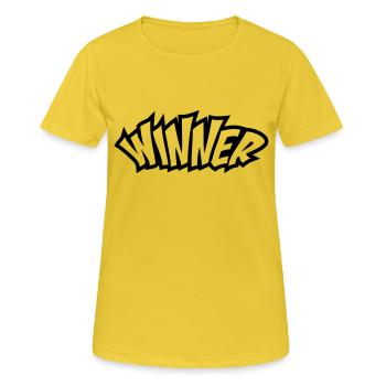 Gagnant - T-shirt respirant Femme - jaune soleil - Devant - AI Model Female 172 dark (172cm)