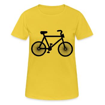 VELO - Frauen T-Shirt atmungsaktiv - Sonnengelb - Vorne - AI Model Female 172 dark (172cm)