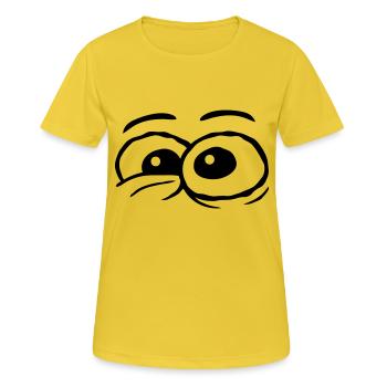 Design Comic Eyes Crazy - Women's Breathable T-Shirt - sunshine - Front - AI Model Female 172 dark (172cm)