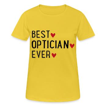 Optiker - Frauen T-Shirt atmungsaktiv - Sonnengelb - Vorne - AI Model Female 172 dark (172cm)