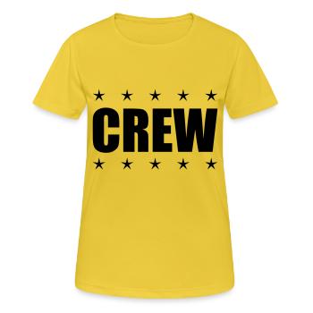 crew - Frauen T-Shirt atmungsaktiv - Sonnengelb - Vorne - AI Model Female 172 dark (172cm)