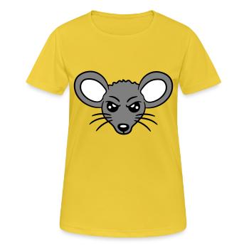 Mouse looks angry angry frustrated angry aggressive - Women's Breathable T-Shirt - sunshine - Front - AI Model Female 172 dark (172cm)