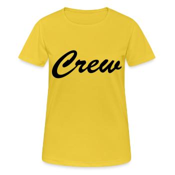 crew - Frauen T-Shirt atmungsaktiv - Sonnengelb - Vorne - AI Model Female 172 dark (172cm)