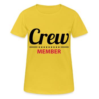 crew member - Women's Breathable T-Shirt - sunshine - Front - AI Model Female 172 dark (172cm)