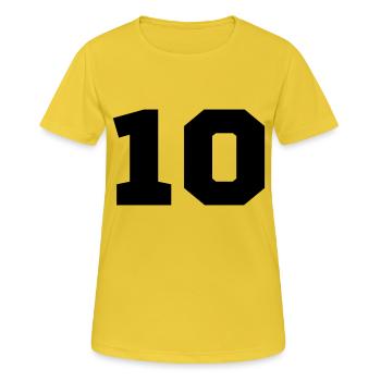 10 - Women's Breathable T-Shirt - sunshine - Front - AI Model Female 172 dark (172cm)